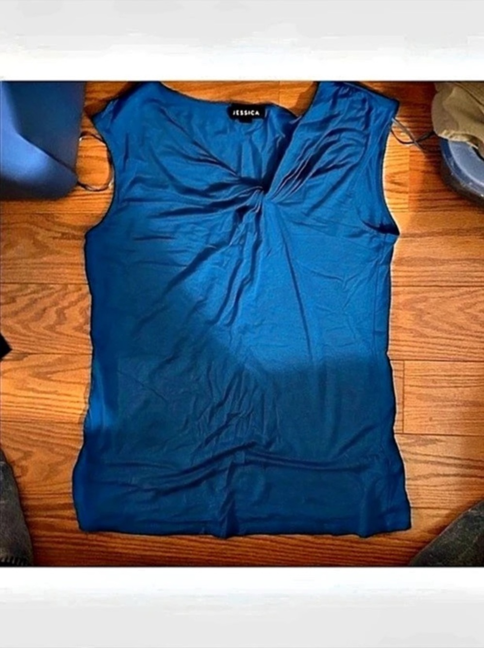 Blue Sleeveless Tank Top